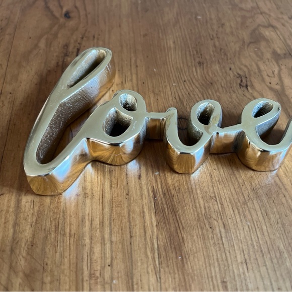 Brass Love Sign - Picture 2 of 6